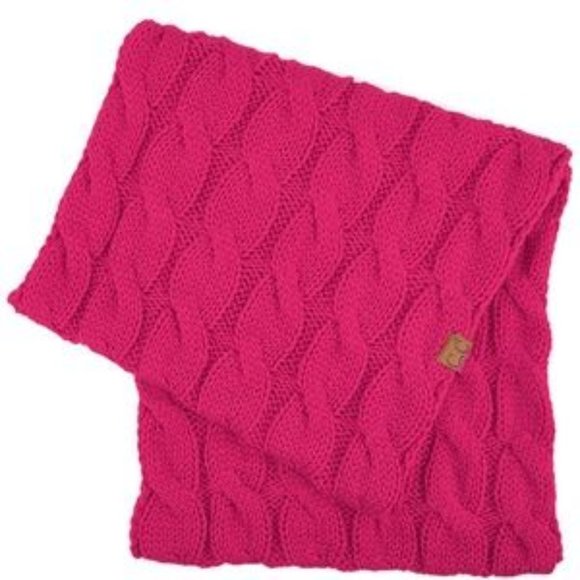 C.C 3pc Knit Warm Pom Beanie Gloves Scarves Set